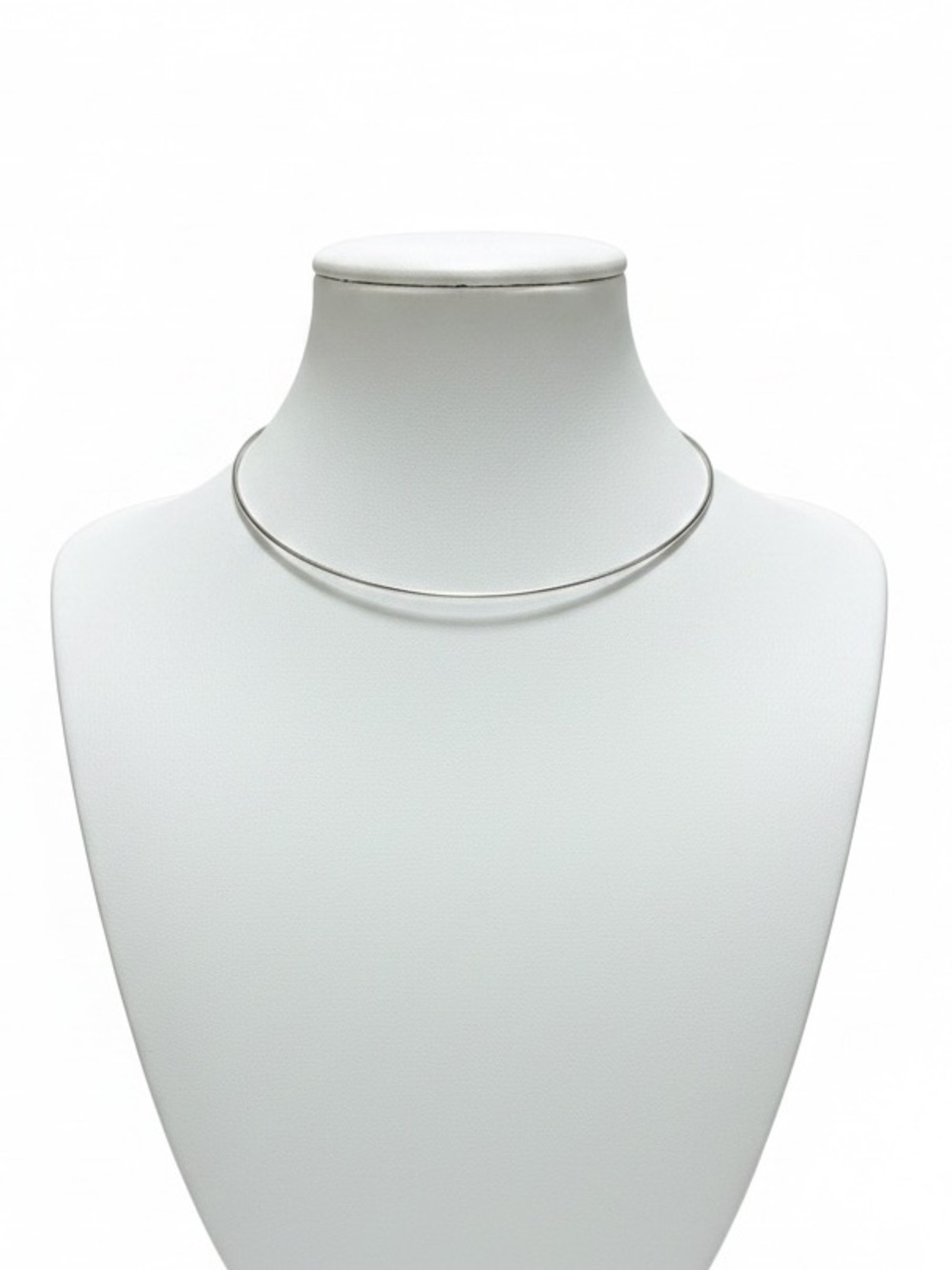 Vintage Silver Toned Hook On Choker Necklace